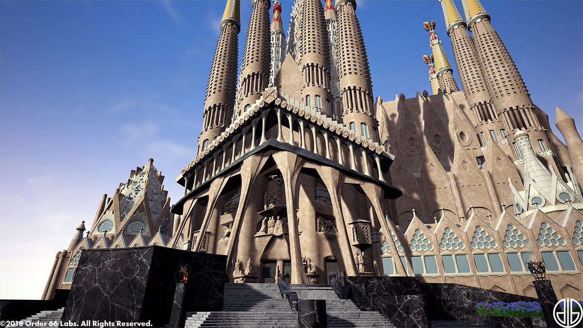 Order66Labs's tweet photo. #ScreenshotSaturday Final revision to exterior of #Sagrada inspired bldg before working on other bldgs and interiors for #Interventionville. This building will host the 12 step recovery meeting . #UE4 #Gamedev #Indiedev #Addiction #Recovery #VRdev #MentalHealth #Opioidcrisis https://t.co/W18vBFTEm5