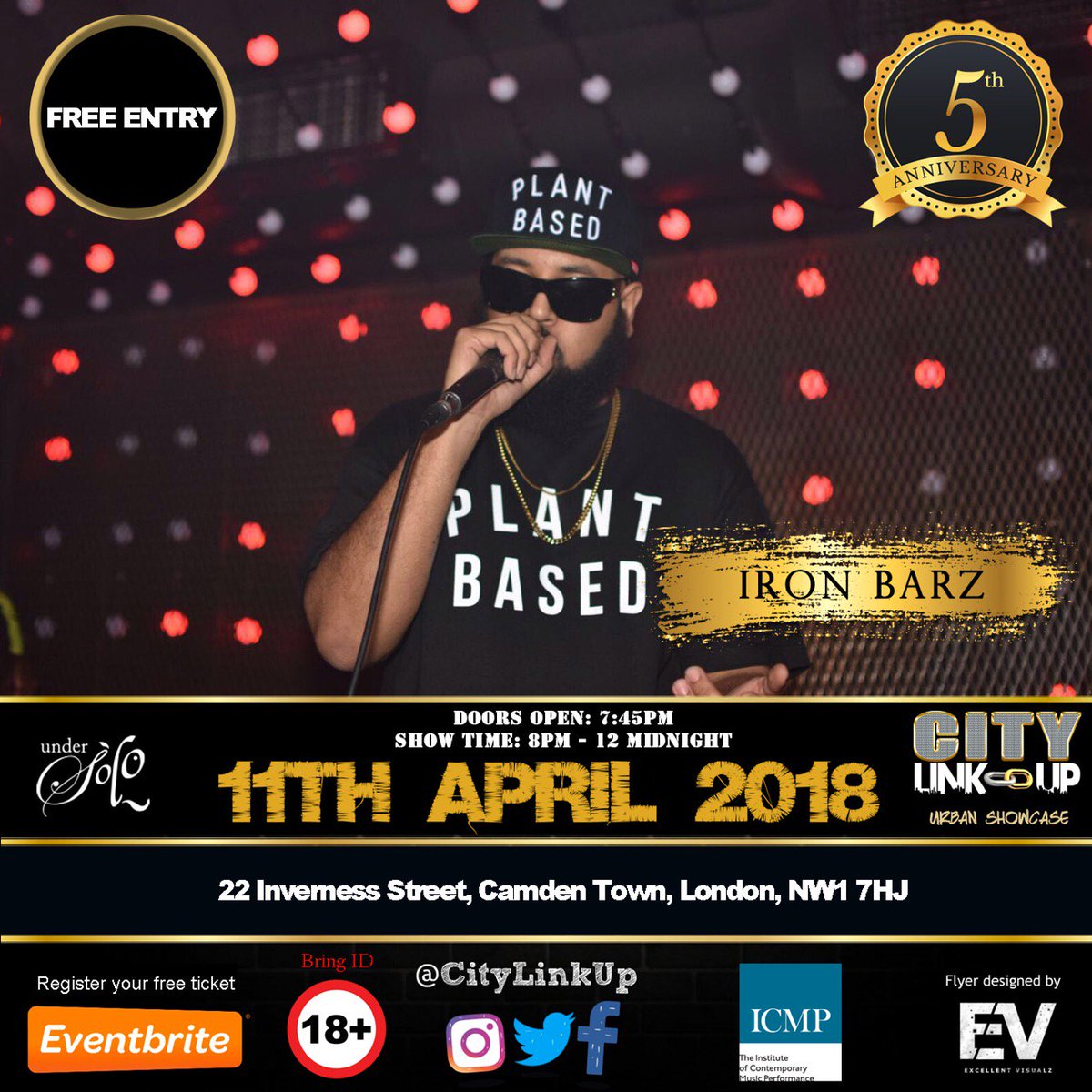 citylinkup's tweet photo. #TargetsNoticeBoard
Look out for @IronBarz
@citylinkup 5th Anniversary on Wed 11th April taking place at #undersolo 22 Inverness Street #Camden NW1 7HJ. Show starts 7pm ticket only FREE ENTRY https://t.co/akpAlWpUck hosted by @Shabbacomedy & @DEANOPRESTO 7pm Start. https://t.co/aKnxwX4XWg