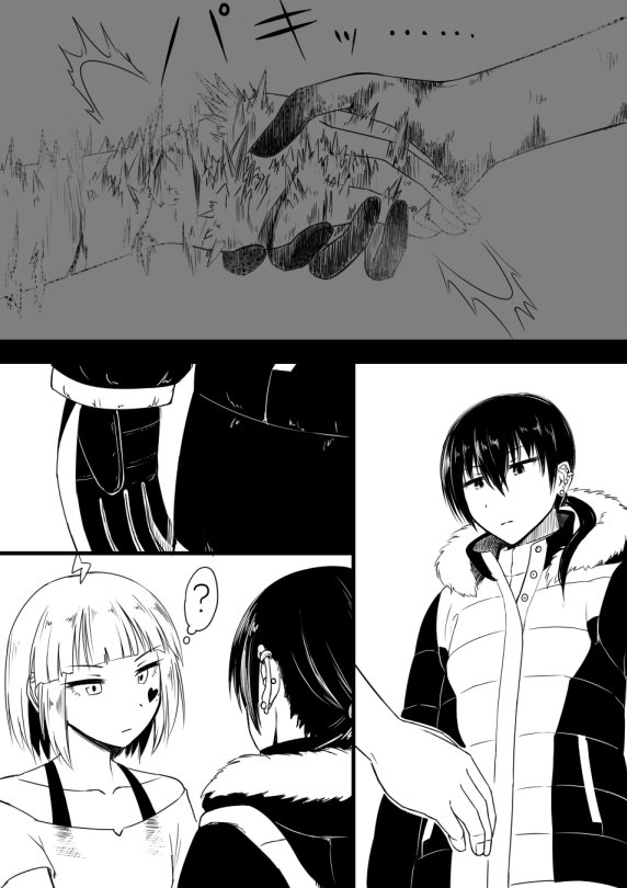 「あー……ごめん、レイは握手はしないの」 
(@airt_pixiv)
(@merudesukiki) 