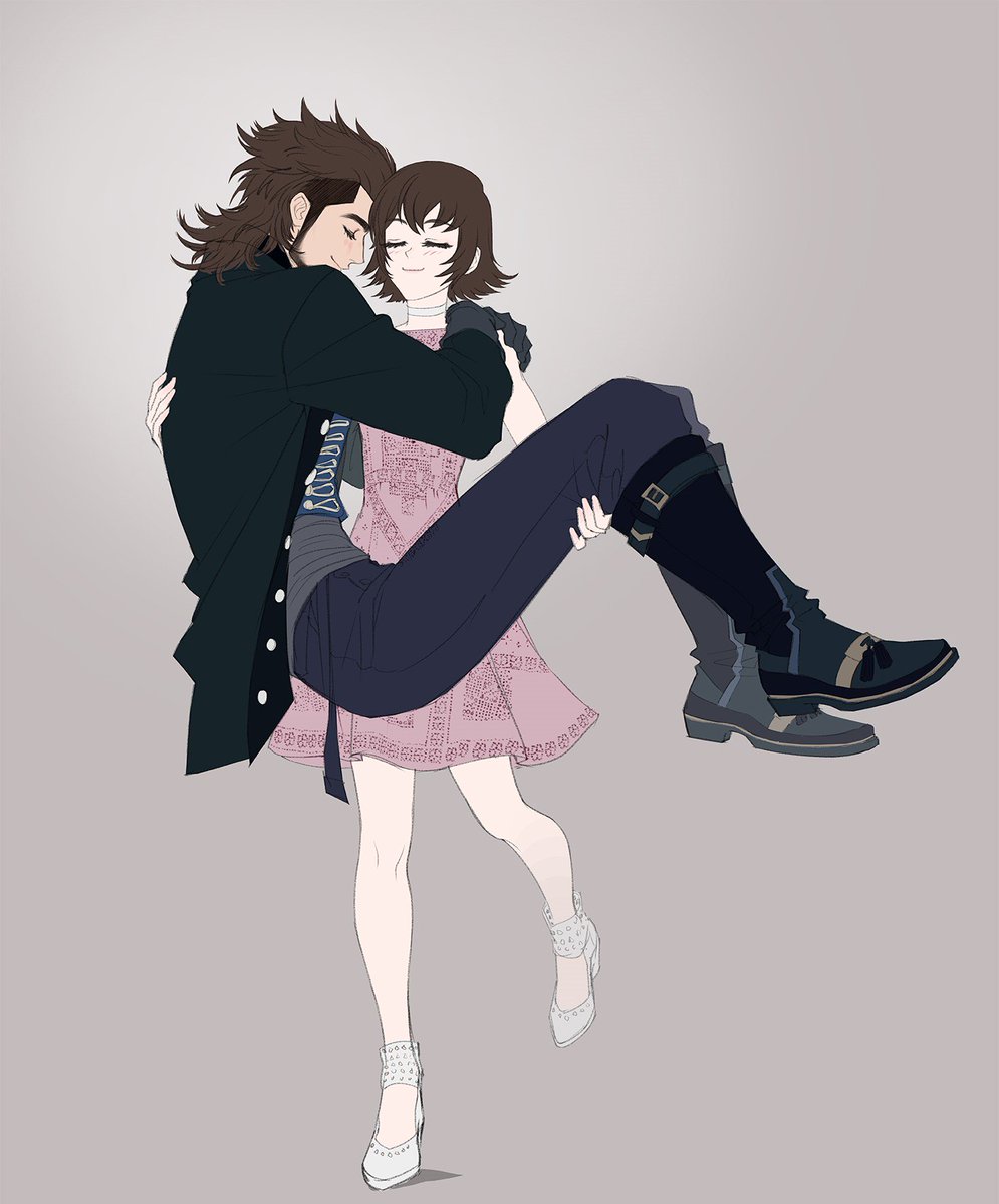 "Bitch, I got you~!" Amicitia Week Day 6: Iris as Shield 😎. (Gladio sprained the crap out of his ankle and Iris takes care of him). #100AmicitiaChallenge  They're wearing Balmain✨