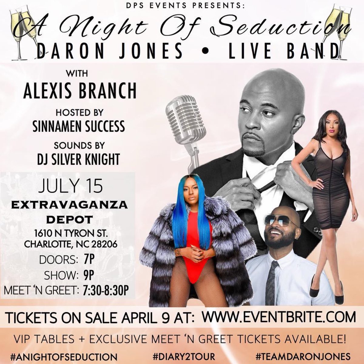 IamAlexisBranch's tweet photo. #IssaTour! Going on the road w/@daronfrom112 for the #Diary2Tour 1st stop, Charlotte NC July 15th for a #NightOfSeduction ๐๐พ can I just say how honored I am to even be able to touch the stage with someone I grew up on ๐๐๐. I know all 112 albums like the back of my hand. ๐ https://t.co/1w7UsfOxk4