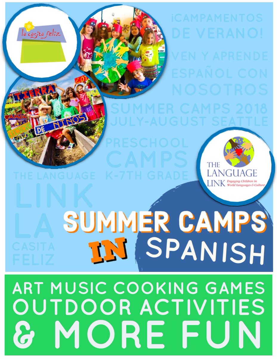 LaCasitaFeliz1's tweet photo. Are you getting ready for this Summer? #NowEnrolling #SummerCamps #SpanishImmersion #LaCasitaFeliz #TheLanguageLink #CampamentosDeVerano #CursosDeVerano #Preschool #School #Escuela #Seattle #QueenAnne #Learning #Español #Spanish #Preescolar #Friends #Amigos https://t.co/cv75cCRYeH