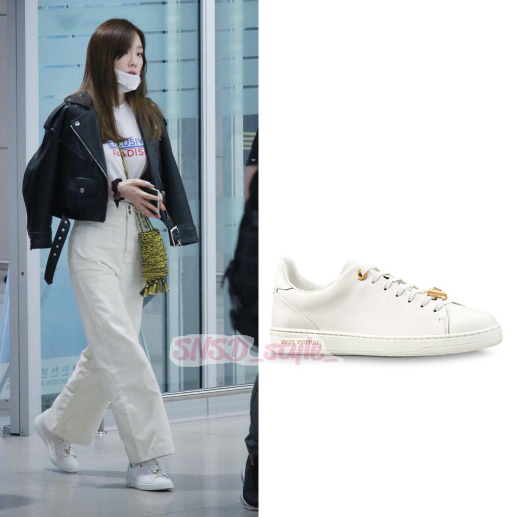 Louis Vuitton Lv Cosy Flat Comfort Clog worn by Taeyeon Incheon at Airport  on October 4, 2023