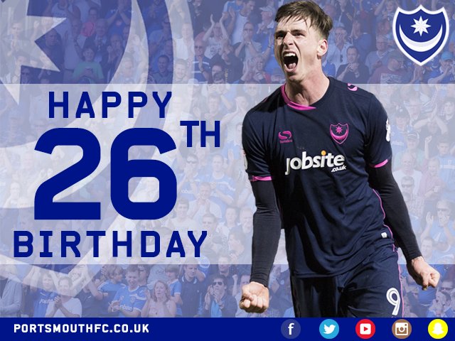 Pompey's tweet photo. 🎉🎂 A very happy birthday to @oliverhawkins08, who turns 26 today! 🎁🎊

#Pompey https://t.co/BxtRs9A2A0
