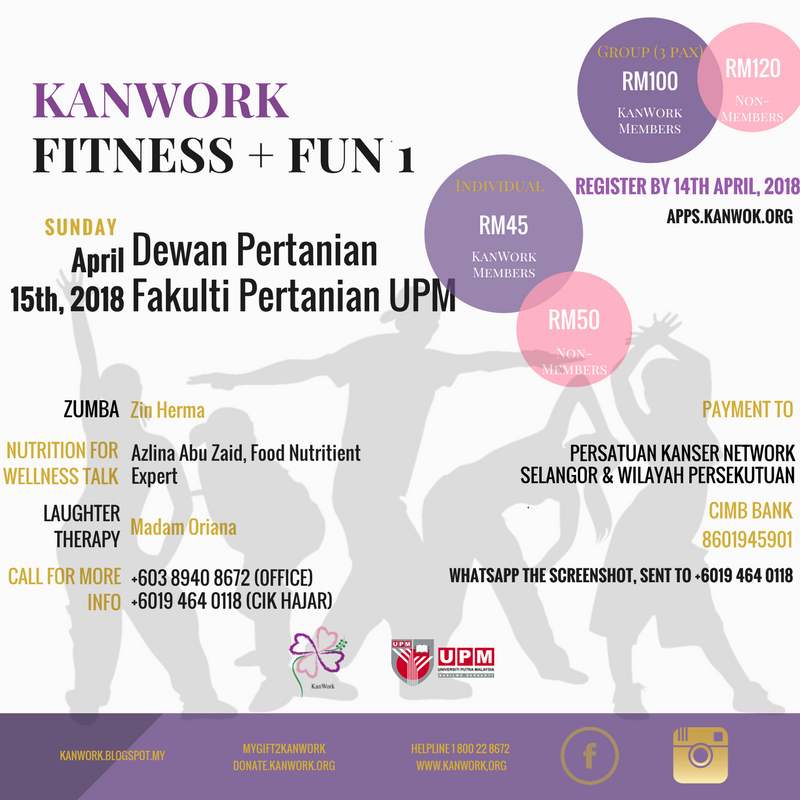 majalahwm's tweet photo. Amalkan cara hidup yang sihat. Zumba bersama #persatuankanwork #kanwork #CancerSupport #cancersupportgroup 15 April, 2018 di Dewan Pertanian, Fakulti Pertanian, UPM 
#upm #serdang #HealthyLiving #healty_lifestyle #majalahwm #onlinemagize #lifestylemagazine https://t.co/d5X6a8Kstl