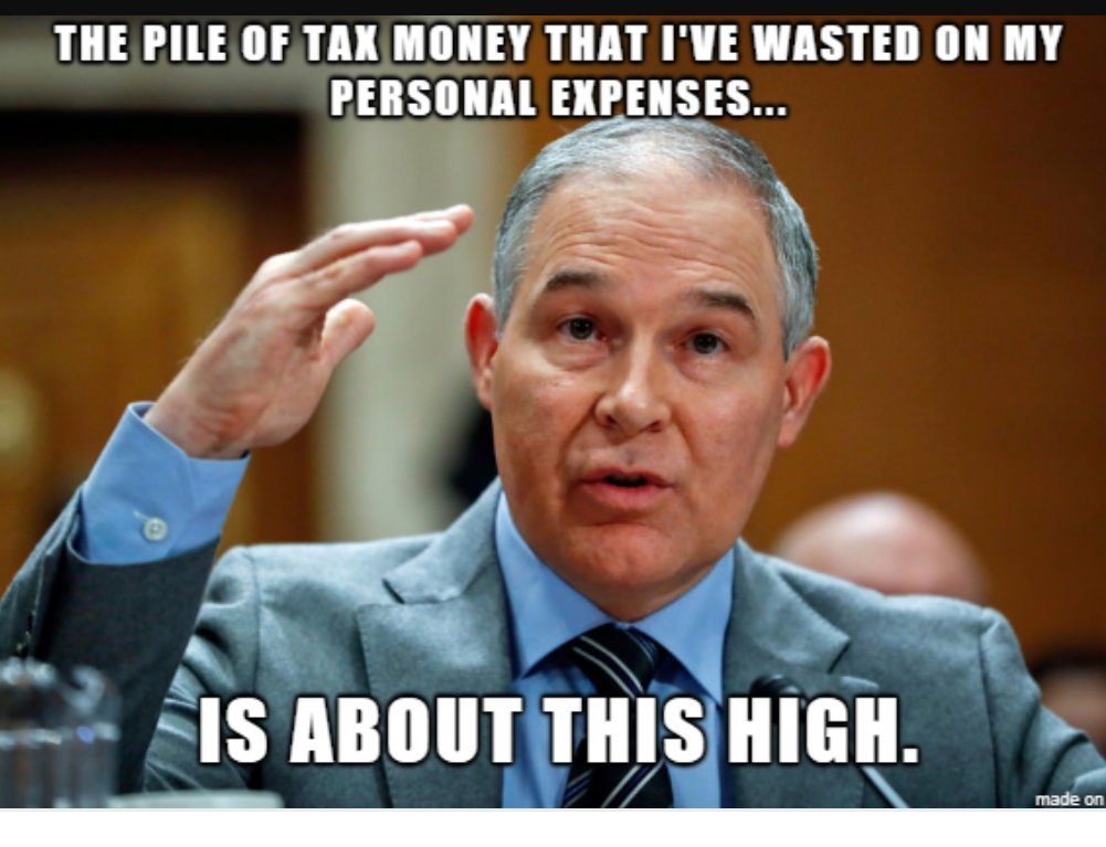 twittyRN's tweet photo. @Rosie Coincidently, it's also as high as the bullsh*t you've been pulling since you started at the EPA.
#FirePruitt #ProtectTheEPA https://t.co/GBZEheqMyy
