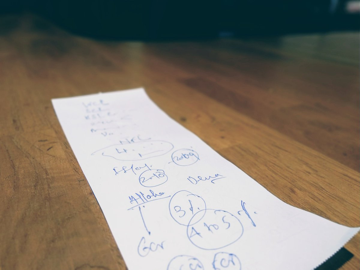 niihar's tweet photo. Spotted this scribbling behind a bill somebody left back at a coffee shop. Wondering the story behind this strange new business plan in the making. #Startups #ideas https://t.co/Sac8nr36X9