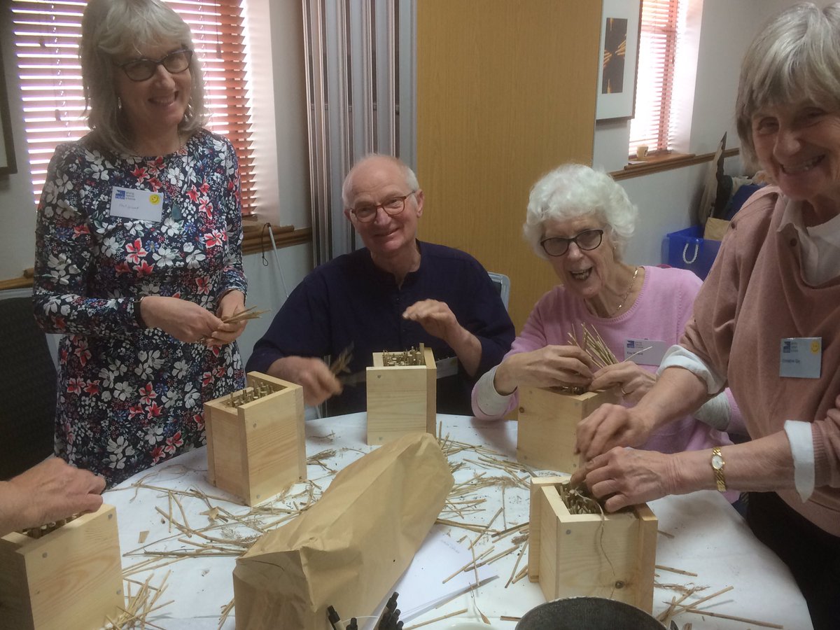 Bex_Cartwright's tweet photo. Good fun yesterday #rspbweekend, ran 3 workshops, bee nest boxes, wildflower seed balls & common solitary bees ID! https://t.co/mCuHOT3gMM