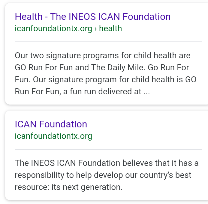 Children's health or social license?
.
Turns out INEOS' CEO was a trustee of #TheDailyMile &amp; it is based in  INEOS' offices - very cosy
.
All wrapped up in the ICan Foundation
.
<a href="/itvpresscentre/">ITV Press Centre</a>
#INEOSvThePEOPLE #CSRfail
#WeSaidNo #Fracking
