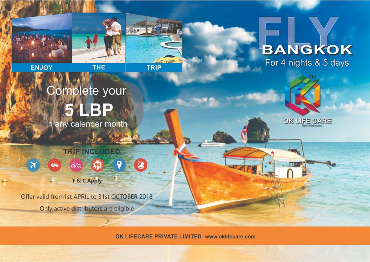 OKLIFECARE1's tweet photo. FULFILL YOUR DREAM WITH OK LIFECARE.......
#FLYBANGKOK #OKLIFECARE https://t.co/ULQ7OtXbZX