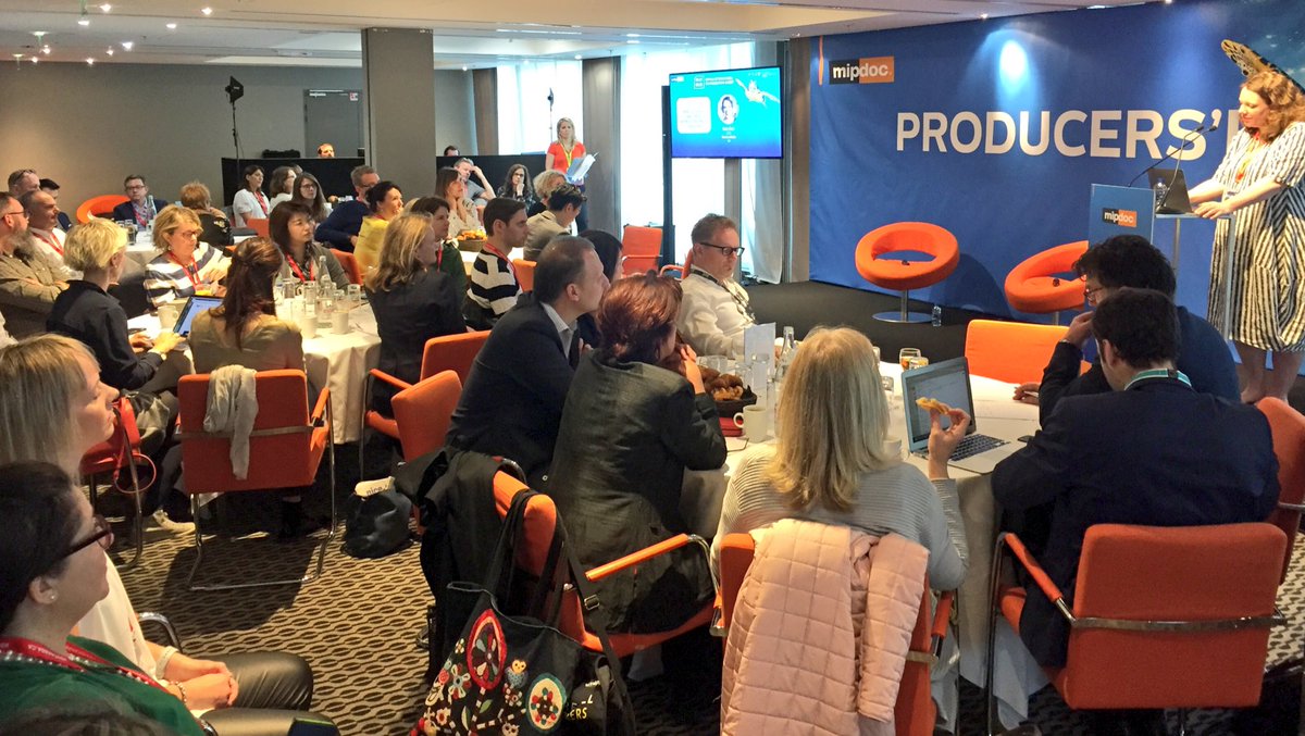 mip's tweet photo. “There is a world of opportunity out there” for factual producers of all sizes, says Kate Beal of @woodcutmedia1, opening the International Co-production Summit as #MIPDoc day 2 gets underway. Plenty more inspiration in store!

Follow live: https://t.co/sRZvcREHGY https://t.co/4tqpVHOLfV