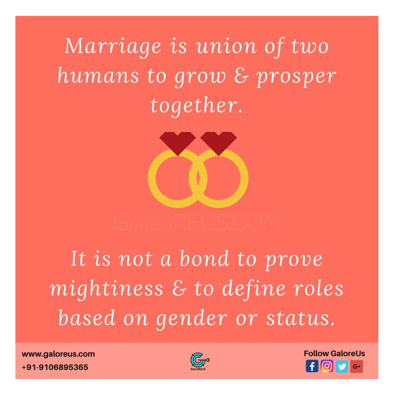 GaloreUs's tweet photo. #Marriage isn’t a battleground it is a bond of #love, #care, #commitment, #companionship &amp; #togetherness!
#galoreus #marriagegoals #marriageequality #marriagelife #bestcompanion #bondoflove #lifetimetogo #togetherforever #supporteachother #lifeisbeautiful #bestbond #happiness https://t.co/zwH8W48bXb