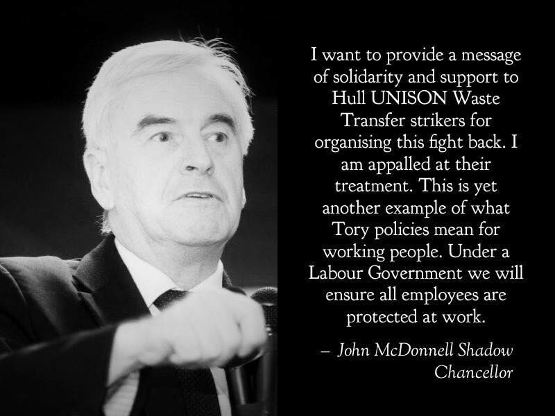 HullTrades's tweet photo. The @UnisonHull strikers have had overwhelming support from Labour campaigners, candidates an MP’s Take note @FCC_Environment @FCC_Group thanks @UKLabour https://t.co/CyBi9LdbRB