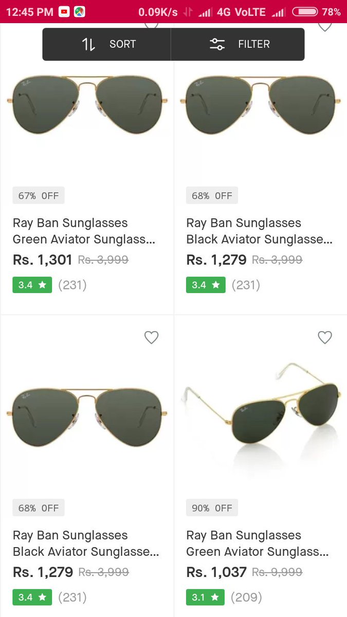 ray ban sunglasses 90 off