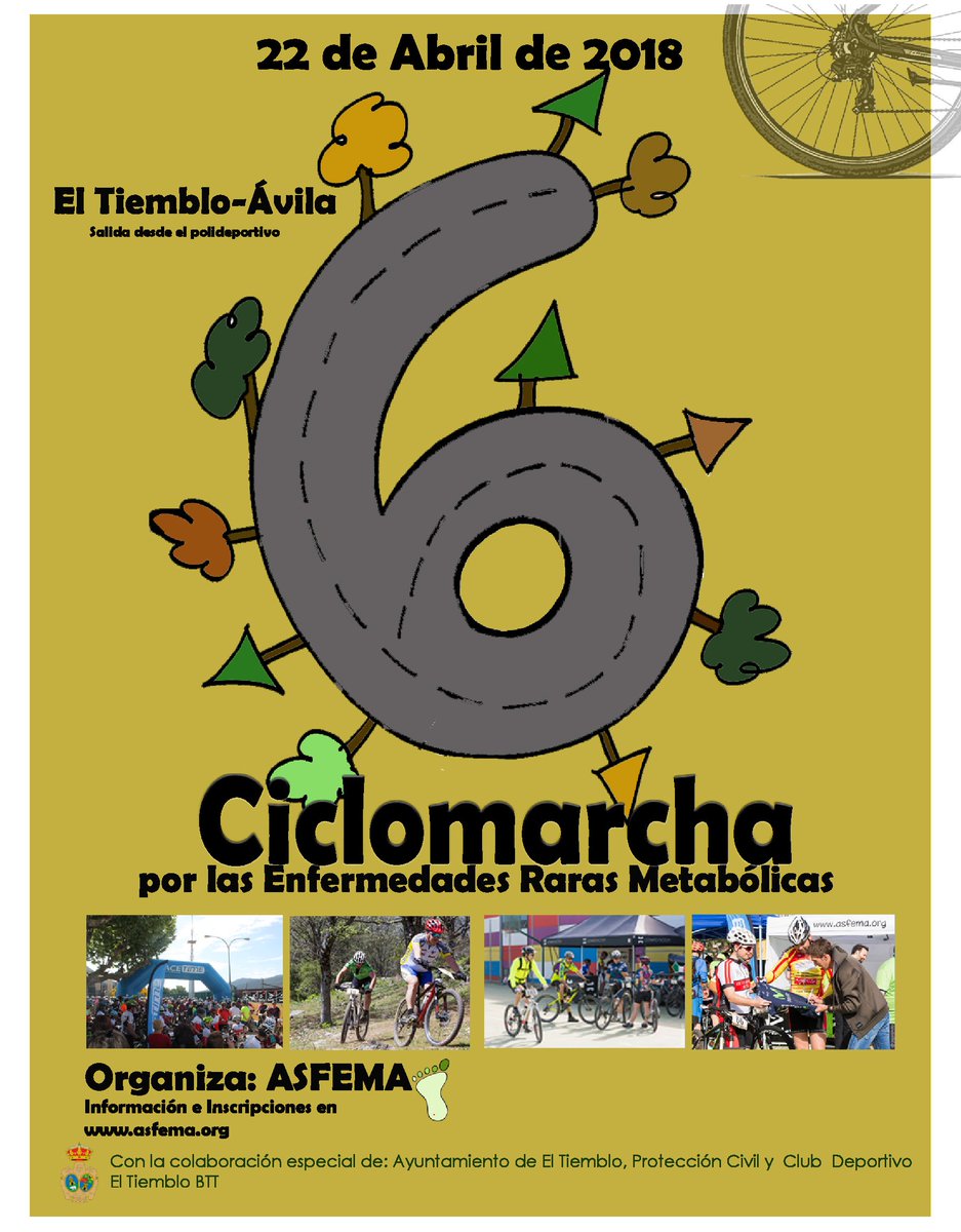redciclista's tweet photo. Asfema organiza en El Tiemblo (Ávila) la VI Ciclomarcha MTB por las Enfermedades Raras Metabólicas
https://t.co/gWTSouN50W https://t.co/EcHPMoK121
