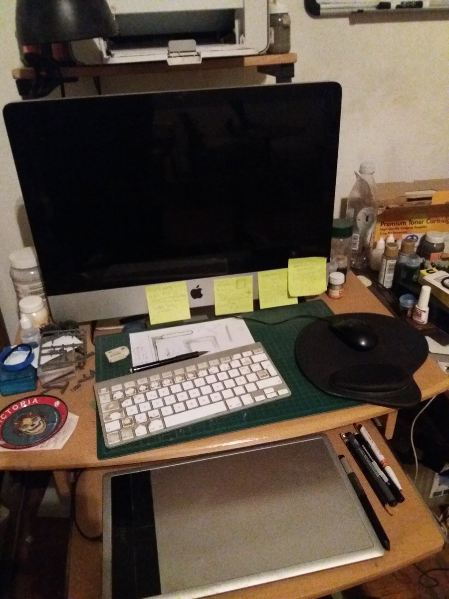 xantolorpg's tweet photo. #AprilTTRPGMaker Day 7: Your workspace.
Well here it is... a big mess. #notimetoclean https://t.co/tHdzHdhI5J