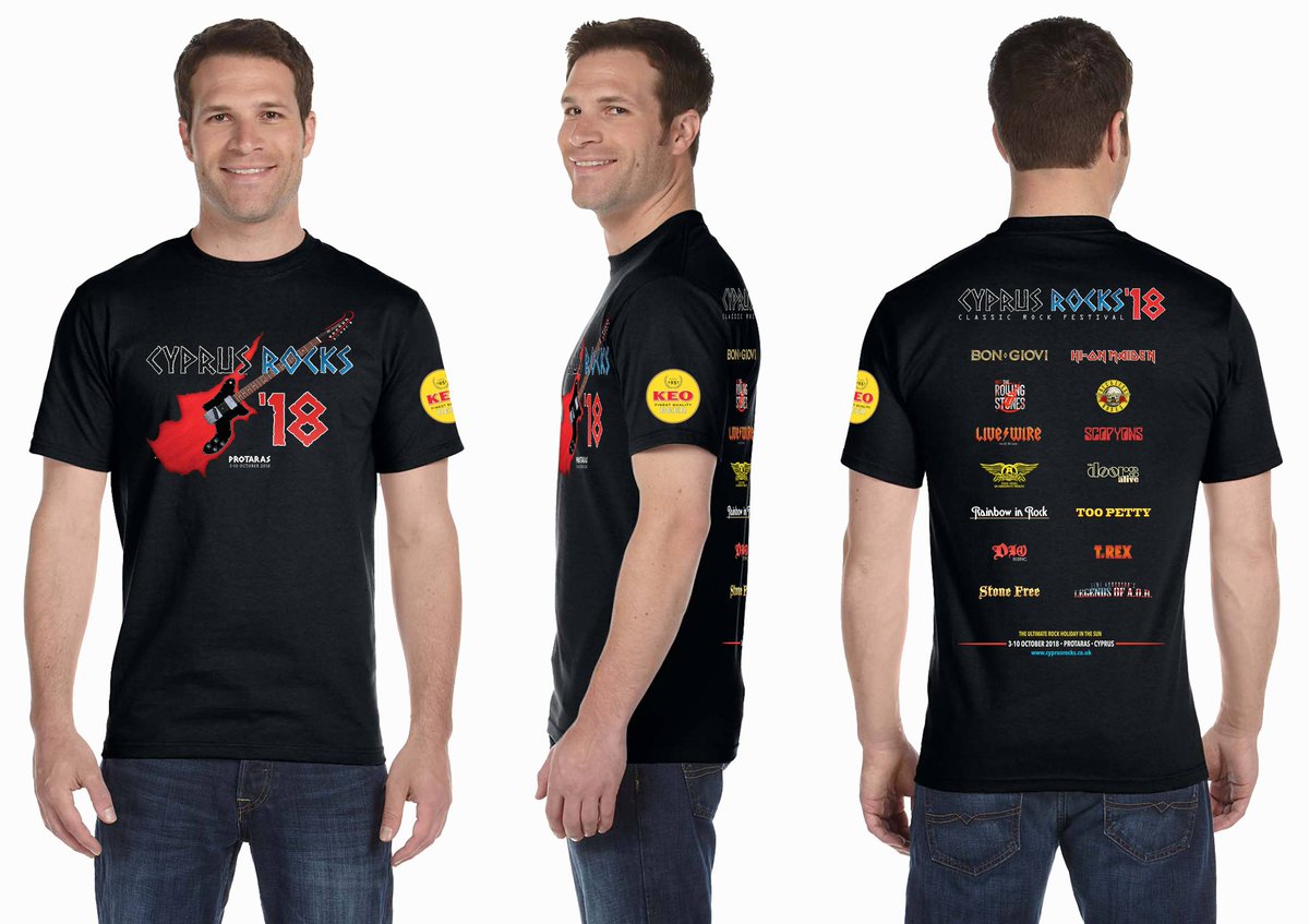 CyprusRocksfest's tweet photo. T-shirts and ladies vests are selling well! Take a look in our shop! https://t.co/ivRq4JmCwC https://t.co/keQKwxY1Xg