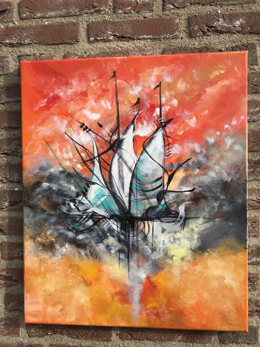paschamo's tweet photo. " Sail Away ” abstract Painting -50x60cm by @paschamo via @artfinder #acrylic #painting #art https://t.co/7fMEBJcCOF https://t.co/KbaBBlGyqq