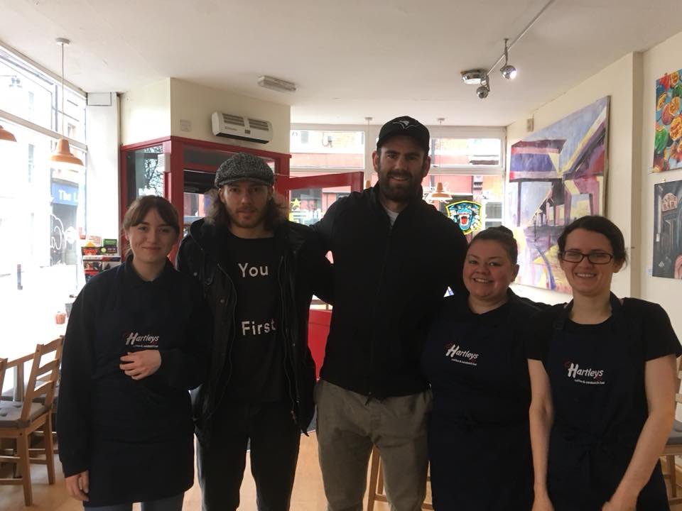 2 panthers players in for breakfast Tim Billingsleys and Erik Lindhagen. #PPOFW18 #POFW18 <a href="/NPanthersBanter/">Panthers Banter</a>#POFW2018