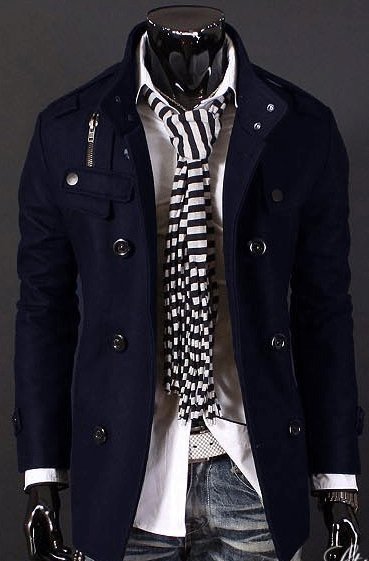 MODERN NAVY BLUE DOUBLE BREASTED PEA COAT http://www.needpeacoat.com/mens-department/pea-coats 