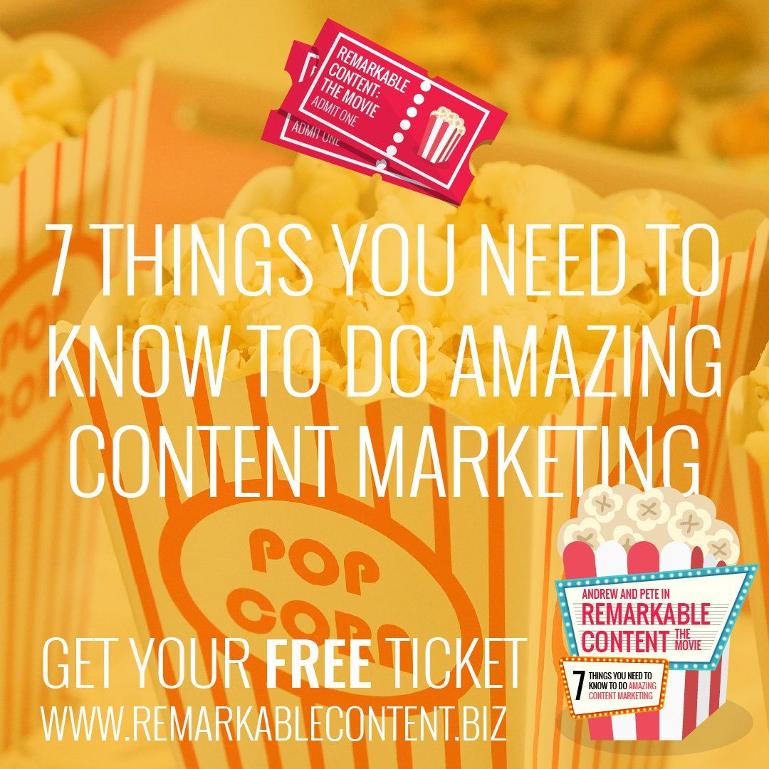AndrewAndPete's tweet photo. Content Marketing doesn't need to be hard or overwhelming.
Actually you'll create better content if you're actually enjoying it! Check out this free MOVIE to find out the 7 things you need to do to create remarkable content every time
https://t.co/8tZkTU1Z8l #RemarkableContent https://t.co/tlDeUa4czv