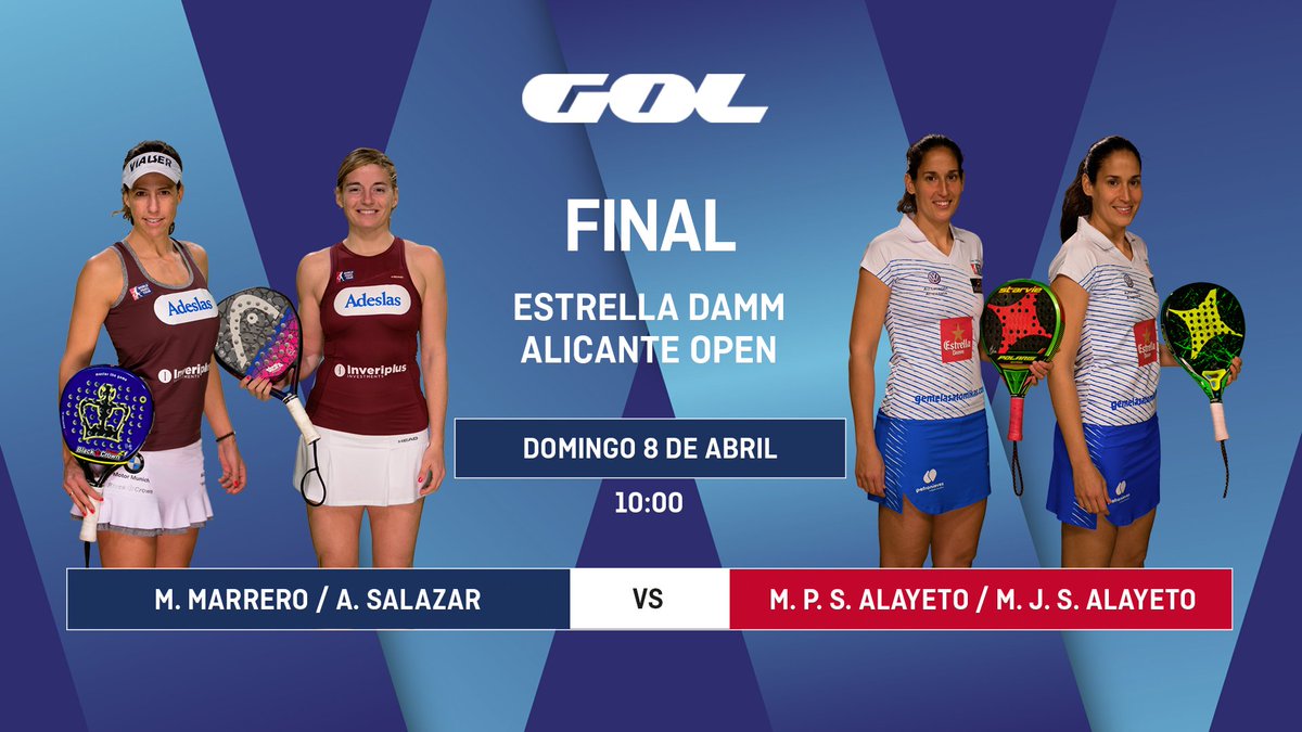MasPadelX3's tweet photo. Buenos días. Frente a frente... las    n°1 y n°2 del pádel mundial se ven por primera vez en la temporada las caras. En directo desde @gol @MapiSAlayeto @majosalayeto @AleeeeSalazar @martamarreromar https://t.co/lLMI6q7haK