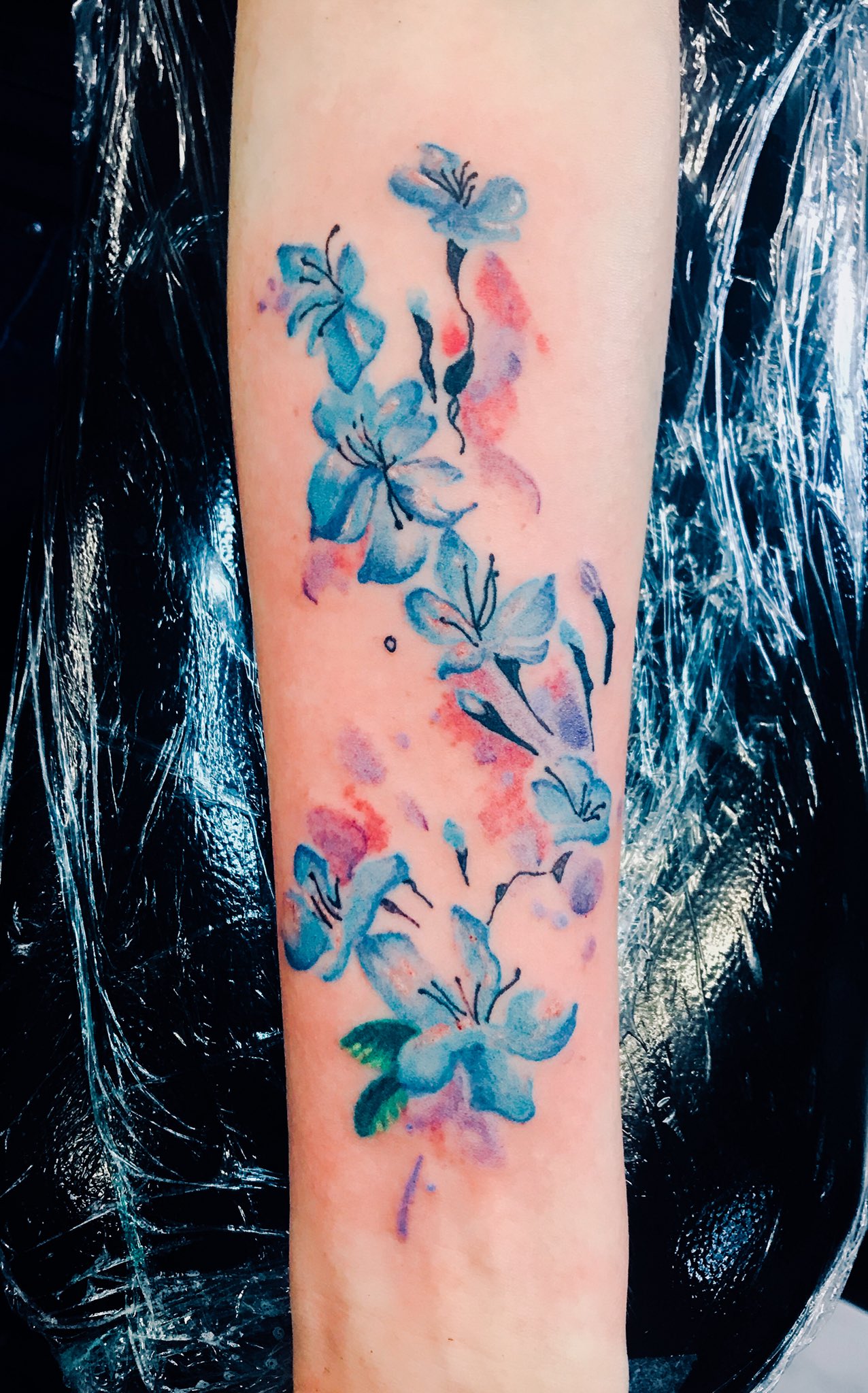 Organic Pattern and Forget me not flowers tattoo  Flickr