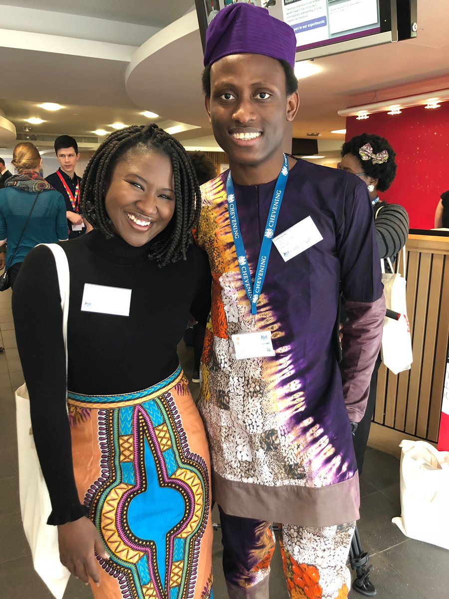 OluwamayowaTJ's tweet photo. At the #CheveningConference18, I wore a number of caps: I presented my academic work on 'How Nations Can laugh their way to Development: A critical analysis of Humour for Development'. I was proudly #Sussex, #Chevening and ultimately, #Nigerian! #IAmChevening https://t.co/wpLVrkzLDq