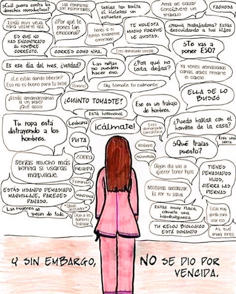 IsaMastro's tweet photo. Te suena alguna frase de estas? 
Pues son el ADN del machismo y las vamos a erradicar... 😏

Buenos días Twitterland!!!
#FelizDomingo 
#FeminismoparaVivir https://t.co/kkH4lZ5YZF