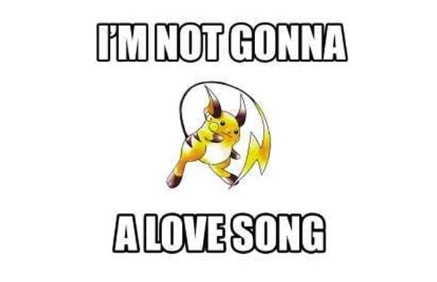 FlagWarsTheGame's tweet photo. I'm not going to pikachu a love song... #pikachu #digimon #yellowguy https://t.co/CNrayHvpdR