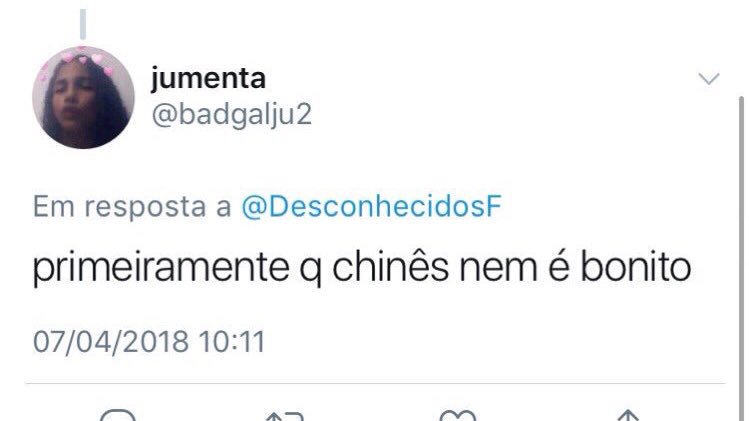 primeiramente que chinês nem é bonito - a thread