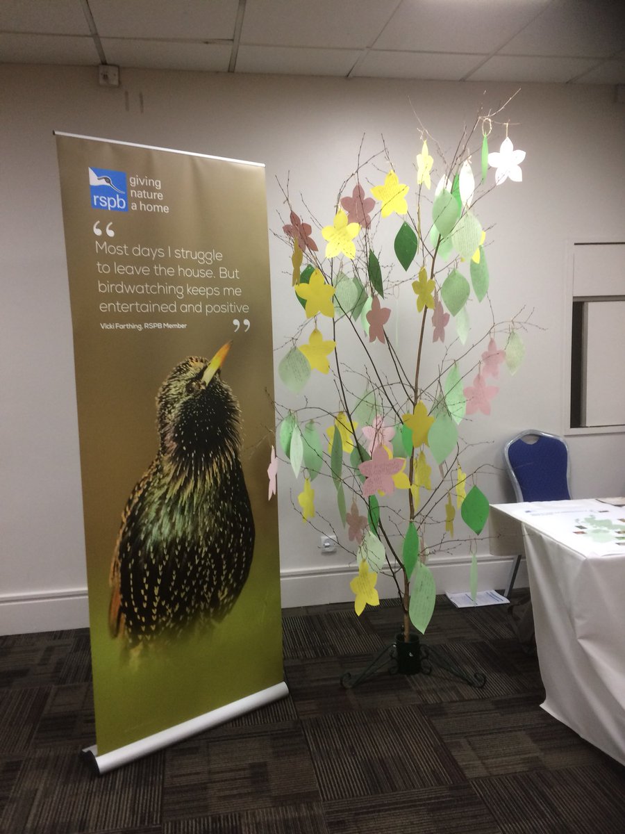 AmyBatchelor90's tweet photo. The #wellbeingtree is officially in full bloom! Over 60 people at #RSPBweekend have shared their experiences of how #nature has helped their #health #wellbeing. They are truly amazing and powerful, Iβve been close to tears numerous times https://t.co/ENrNlWSvnF