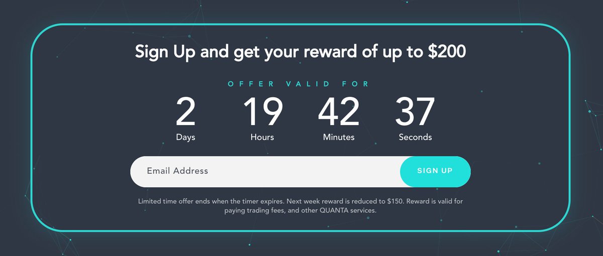 CrypteauxHQ's tweet image. Sign up for @QuantaDex and receive a $200 reward! Be sure to share and tell your friends because this offer ends next week.

✅ quantadex.com/?ID=rXnvJPEGoO…

#QUANTA #QUANTADEX #Cryptocurrency #Crypto #Bitcoin #Blockchain #Exchange #Decentralized #Traders
