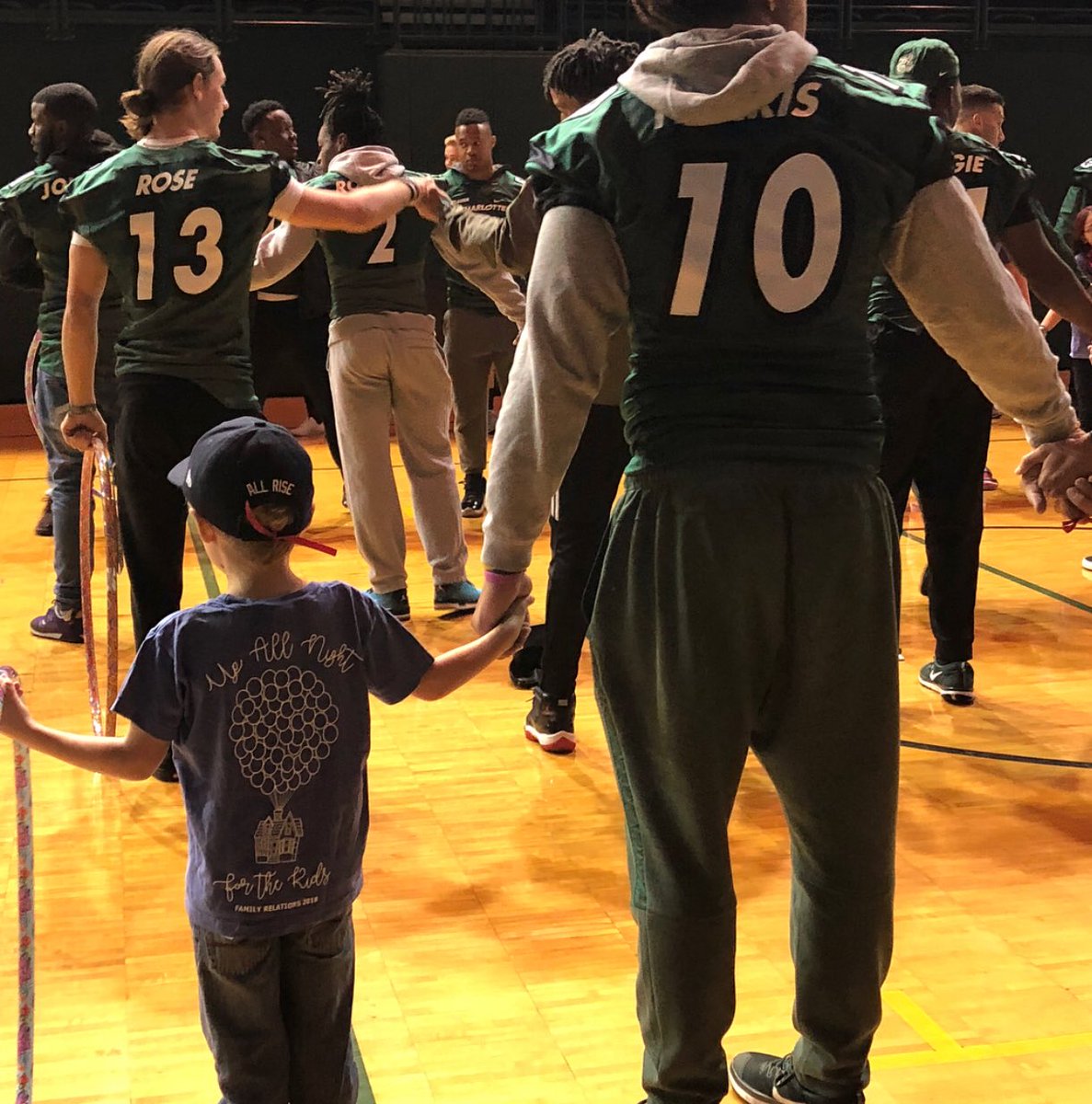 CharlotteFTBL's tweet photo. We had a blast supporting UNCC Dance Marathon and meeting some amazing kids from Levine Children’s Hospital.  Thank you @CharlotteFTK for allowing us to be a part of such a wonderful event! @tyriqkeiyan @Que_NL3 #RockSolid #GoldStandard https://t.co/xwQ7vlu7dj