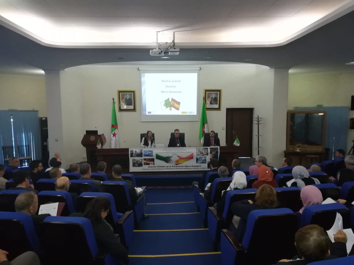 SpainnovaARGEL's tweet photo. El pasado jueves 5 de abril se celebró la presentación de la Segunda Convocatoria #ALGESIP en el Ministerio de Educación argelino, jornada organizada por la DGRSDT y @CDTIoficial. Desde aquí agradecemos la participación de la @embEspArgelia y la @ICEXArgel 🇩🇿🇪🇸 https://t.co/XydnFDJNlU