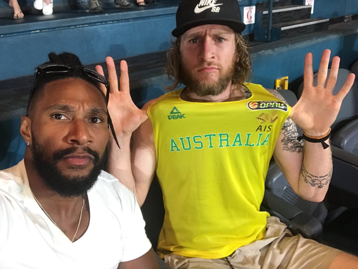 krisblicavs's tweet photo. Let’s go Opals! The HABs are here! @CaylaGeorge23 @phaniecumming @KayyGee1 #GC2018Basketball https://t.co/rqBp1kfKpt