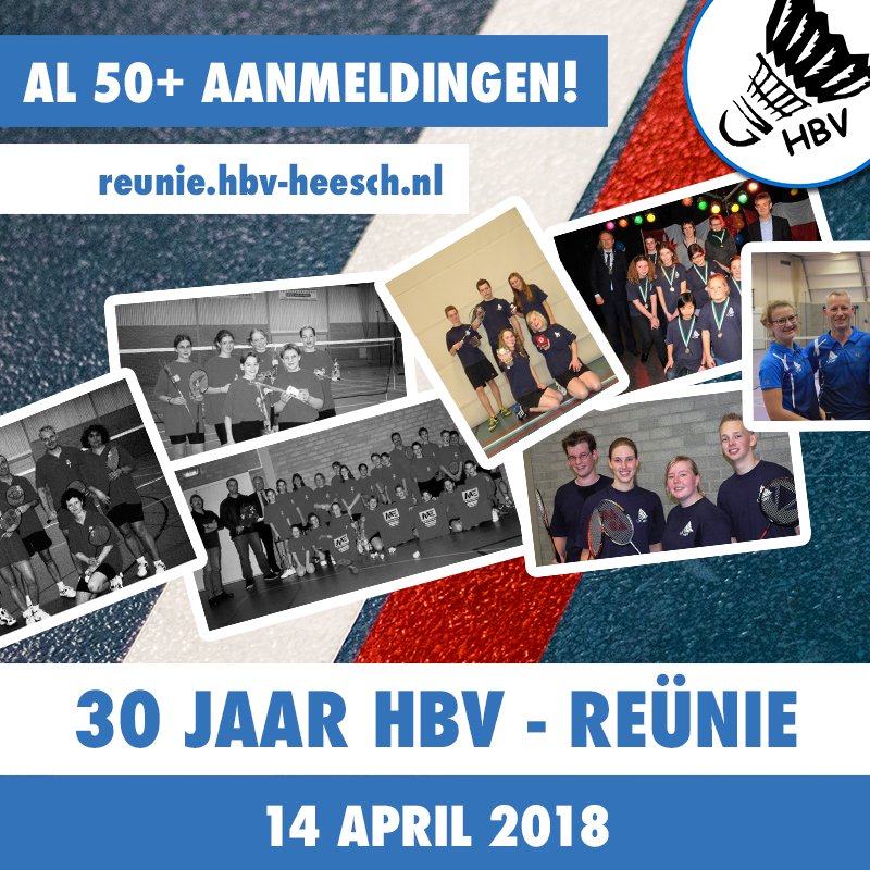 Al meer dan 50 mensen hebben zich aangemeld voor onze reünie op 14 april. Jij ook? 🏸🍾 bit.ly/2uUzf97 <a href="/allenuitheesch/">allenuitheesch</a> <a href="/AllenLoosbroek/">AllenLoosbroek</a>