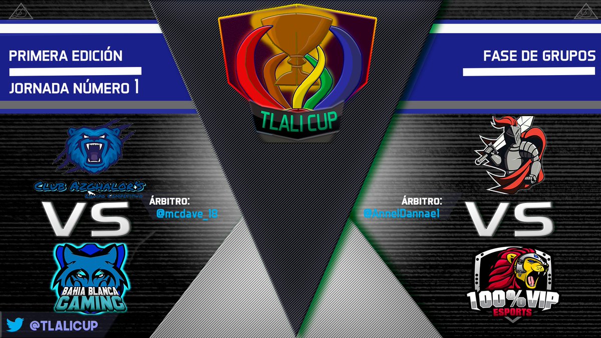 Los partidos para hoy domingo del grupo D🤪

▶️@ClubAzghalors  vs <a href="/BahiaGaming_CR/">Bahía Blanca GAMING</a>
16:00 hora México/ 23:00 hora España

▶️@TeamTitansTT vs @100VIPeSports
21:00 hora México

#TlaliCup 🏆