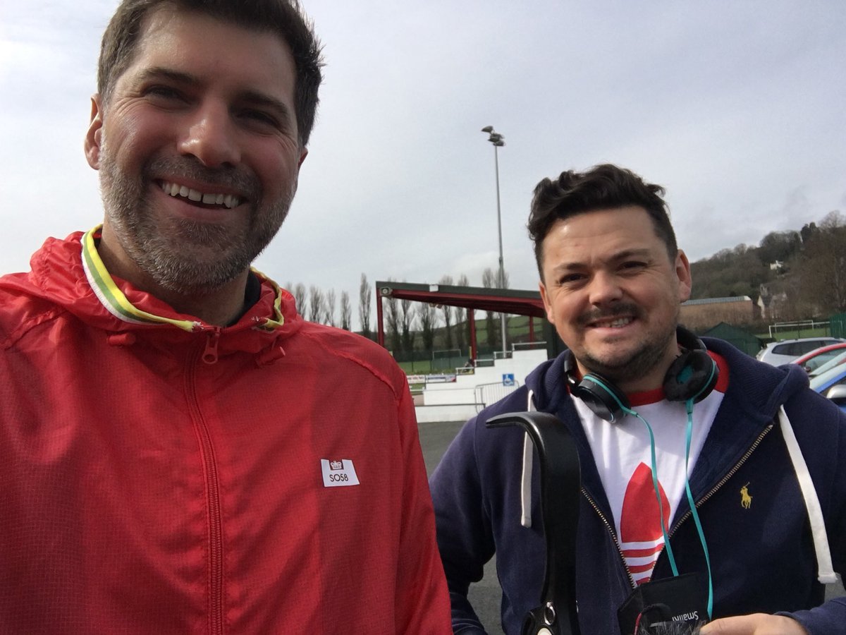 welshfootball_'s tweet photo. .@DenbighTownFC on a Sunday with @dtfcjuniors fantastic set up. Myself &amp; Producer Dan ready to find out more!  #TogetherStronger #wales #FCCymru https://t.co/aAJPRNXT04