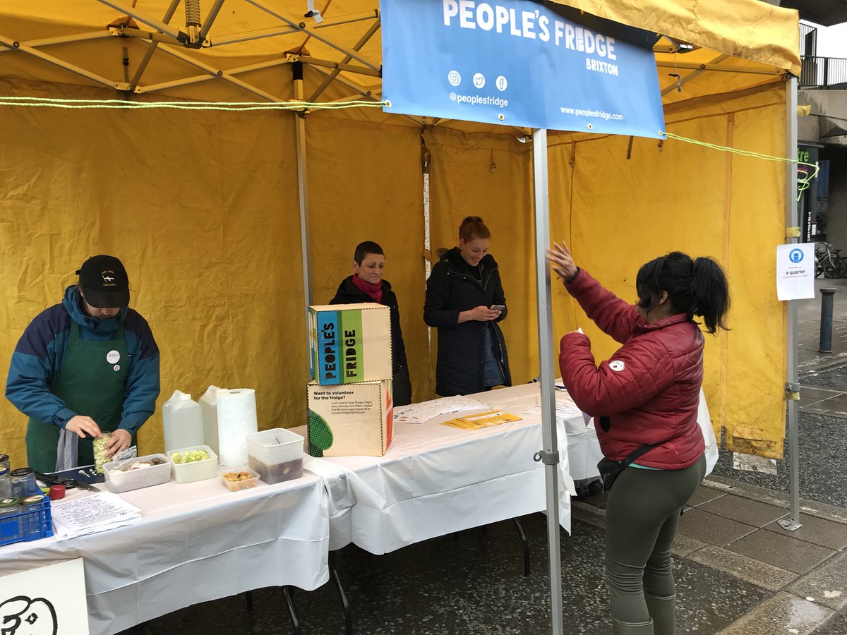 PeoplesFridge's tweet photo. We’re set up and ready to go, find us at @BrixFM on Station Road to learn more about the People’s Fridge and using up leftovers with Sean’s amazing pickling workshop https://t.co/kpgDKUaVyX