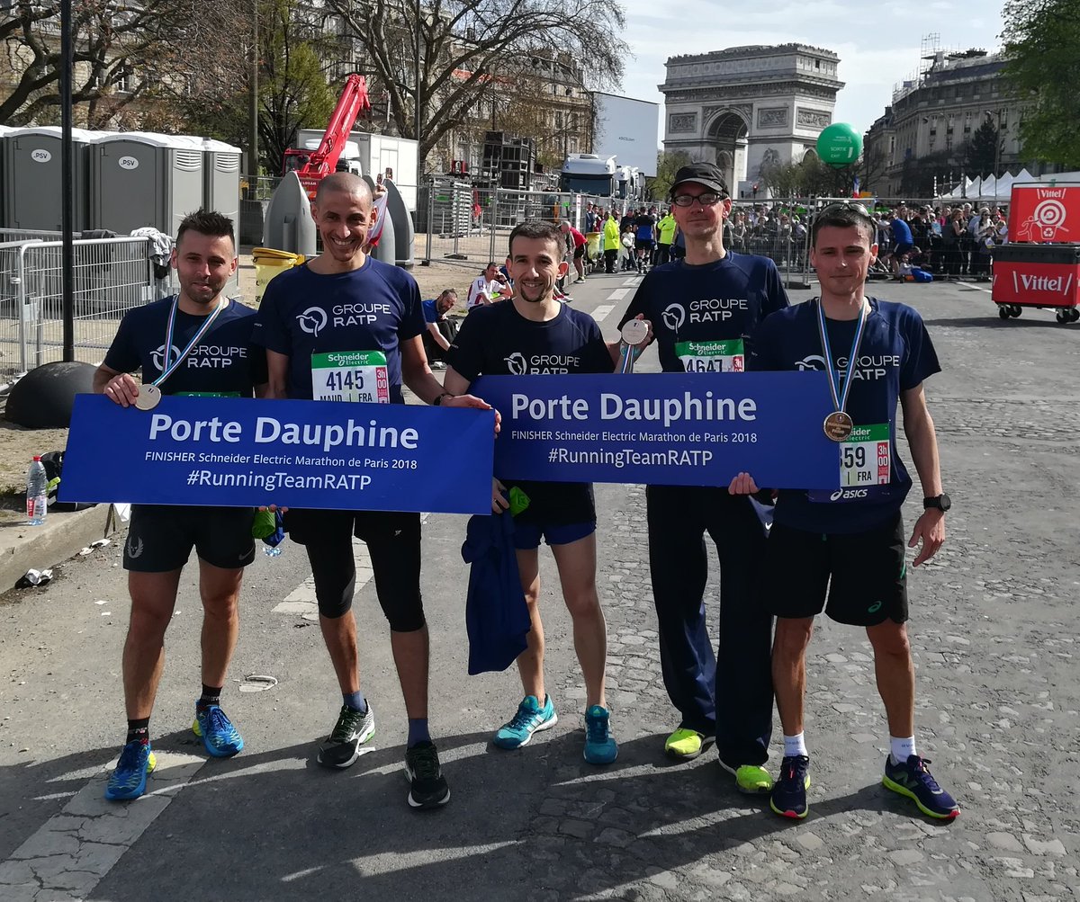 Top 5 du #runningteamratp @GroupeRATP @parismarathon  #ligne42km
