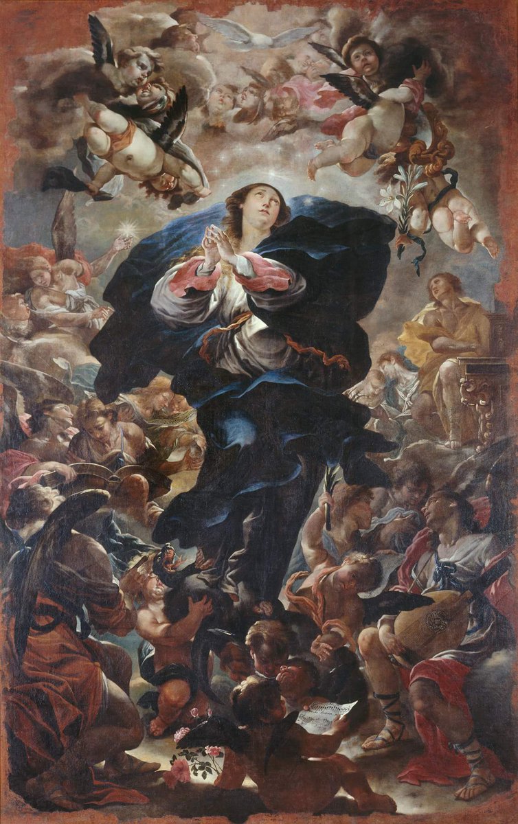 GVAmubav's tweet photo. Este gran cuadro de altar del @GVAmubav con la Inmaculada, que Juan Conchillos pintó en 1693 para el convento de la Puridad de #Valencia, culmina nuestra #expo #IntactaMaria que hoy 08/04 finaliza tras 4 meses de exhibición. https://t.co/CfP6uqB4N1