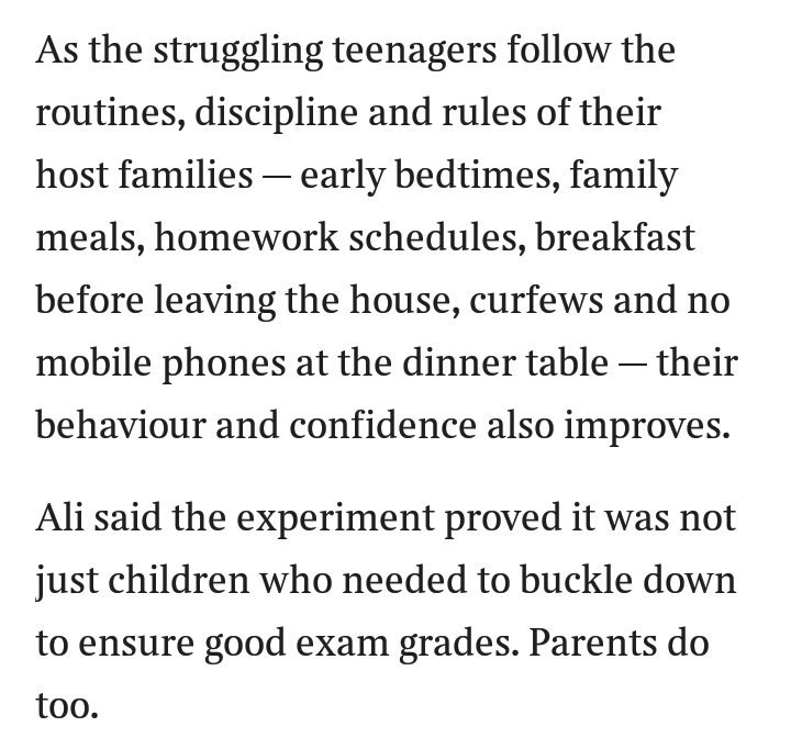 JHC_Porter's tweet image. So it turns out that routine, discipline, 2 hours of homework each night, and restricted access to tech, really does wonders for kids. Shocked, I tell you. thetimes.co.uk/article/moving…