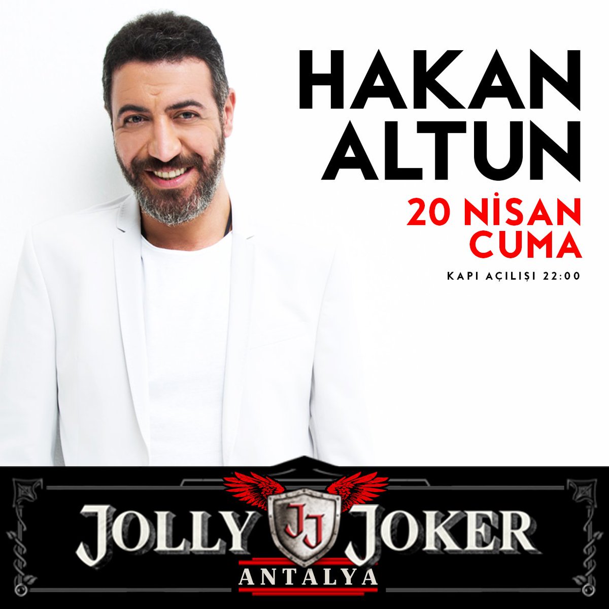 20 Nisan Cuma <a href="/hakanaltunmusic/">Hakan Altun</a> @JollyJokerAnt sahnesinde.Kapı açılışı: 22:00 Bilgi:+90 530 770 49 49