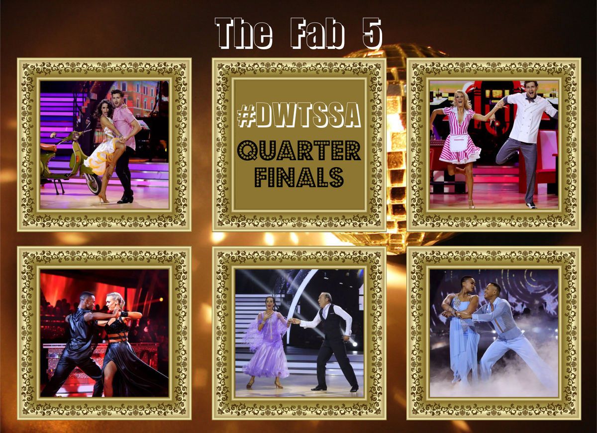 It's Sunday which means, the #DWTSSA Quarter Finals are here! 5 fabulous duo's, 2 dances and only 2 weeks to the finale! All our duo's are 'committed' &amp; giving 'more more more' for your votes. Are you registered, visit mnet.tv/dwtssavote now! <a href="/MNet/">M-Net</a> 101 at 5pm. <a href="/Lotto_Star/">Lottostar</a>