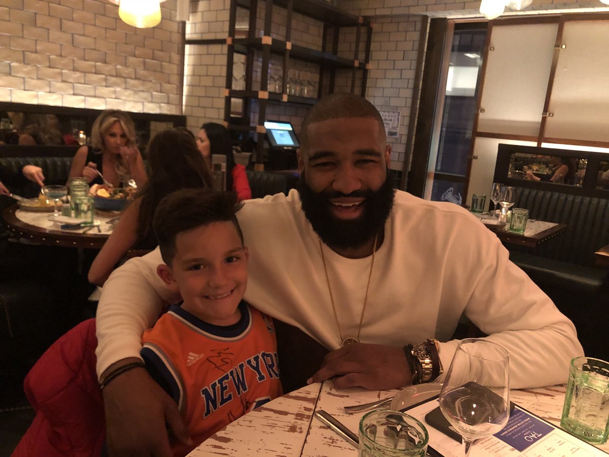 briankittle's tweet photo. Blessed to hang out with the Big Fella @Kyle_OQuinn after a monster double double night on Cole’s Birthday weekend. #ko9fan #fearthebeard https://t.co/NfEJBPngMy