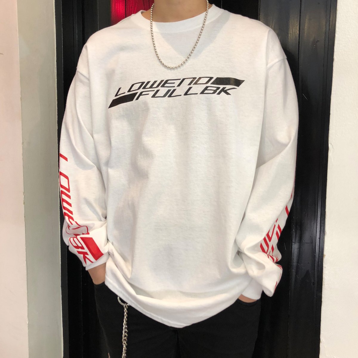 UNCHAIN_SHOP's tweet photo. 【FULL-BK】
Now Available In-Store.✨
✔️LOWEND LS TEE
¥7,000-(tax out)
ONLINE STORE⬇️
🔗https://t.co/pz6Qq2ZlBO
#unchain #unchain_shop #18ss #full_bk #Ehime #Matsuyama https://t.co/s1hOyow135