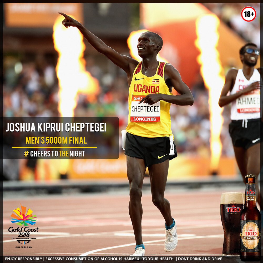 TrioStoutUG's tweet photo. Another reason to celebrate tonight. Cheers to Joshua Cheptegei. You have made us proud as a nation🇺🇬. #CheersToTheNight #Cheptegei https://t.co/YI9D0jlAsh