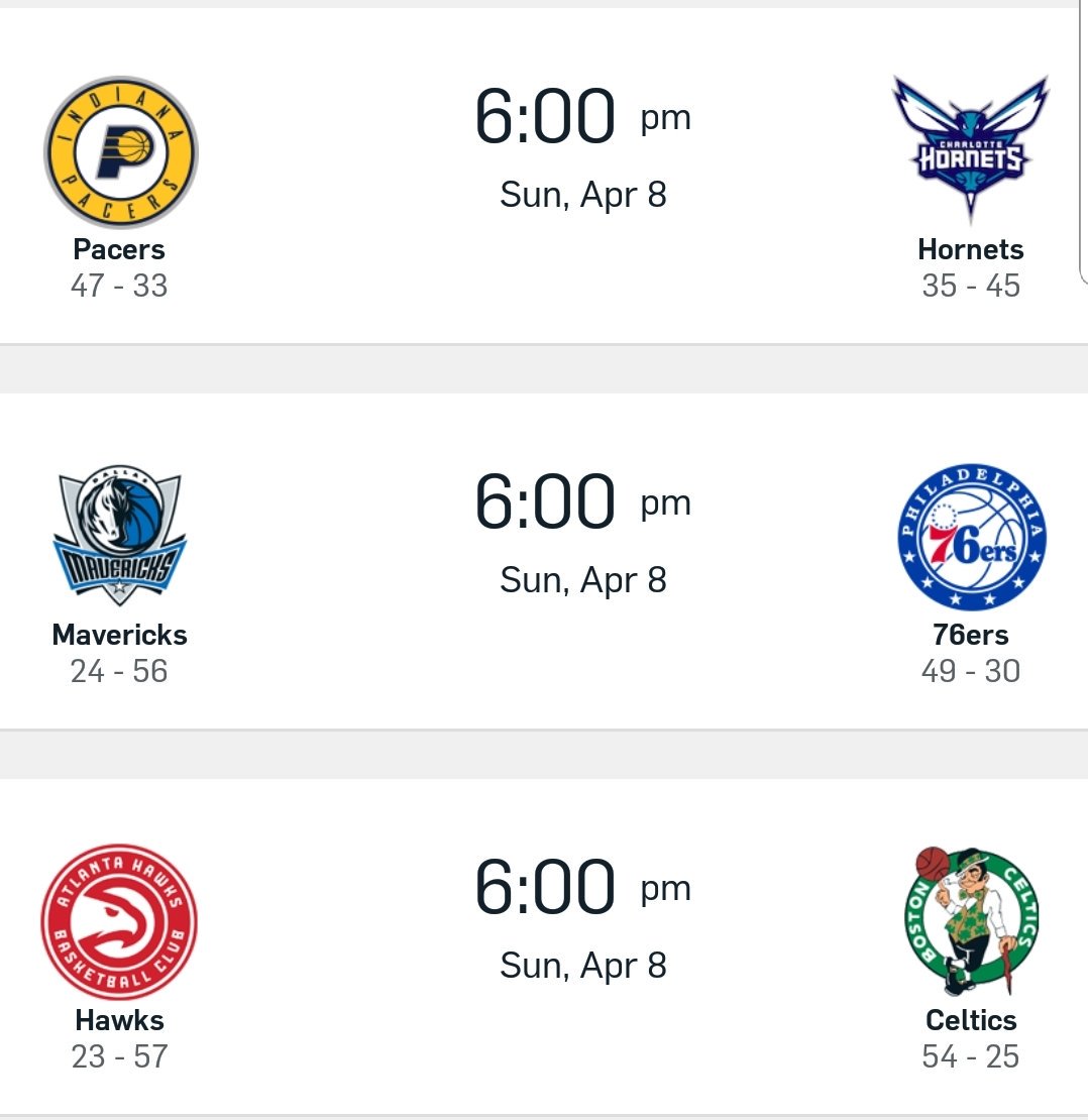 NBA_UKFans's tweet photo. Your #NBASundays Line-up includes 3x 6pm Tip-Off's #NBA #NBATwitter 

#Pacers #BuzzCity 
#MFFL #HereTheyCome 
#TrueToAtlanta #Celtics #DetroitBasketball #GrindCity #PureMagic #WeTheNorth 
#TakeNote #LakeShow 
#DubNation #SunsAt50 https://t.co/2Z63dUNj6Q