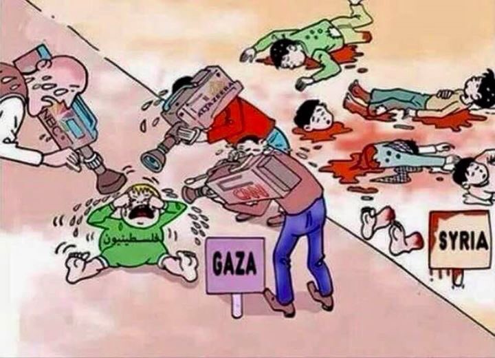 Meyer_Habib's tweet photo. SILENCE ON GAZE EN #Syrie! Alors qu'Assad et ses parrains iraniens massacrent à l'arme chimique femmes et enfants à Douma, le monde se tait. Il préfère lâchement condamner #Israel qui défend ses frontières et nos valeurs contre l'invasion islamiste du Hamas et ses drapeaux nazis. https://t.co/fliqh63HHr